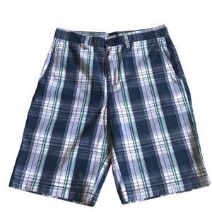 Fission Men’s Plaid Shorts Sz 30 Blue Green White NEW NWT
